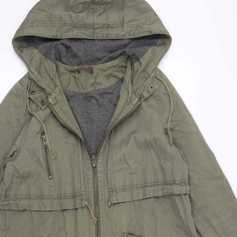 Love Label Womens Green   Parka Coat Size 12  Zip