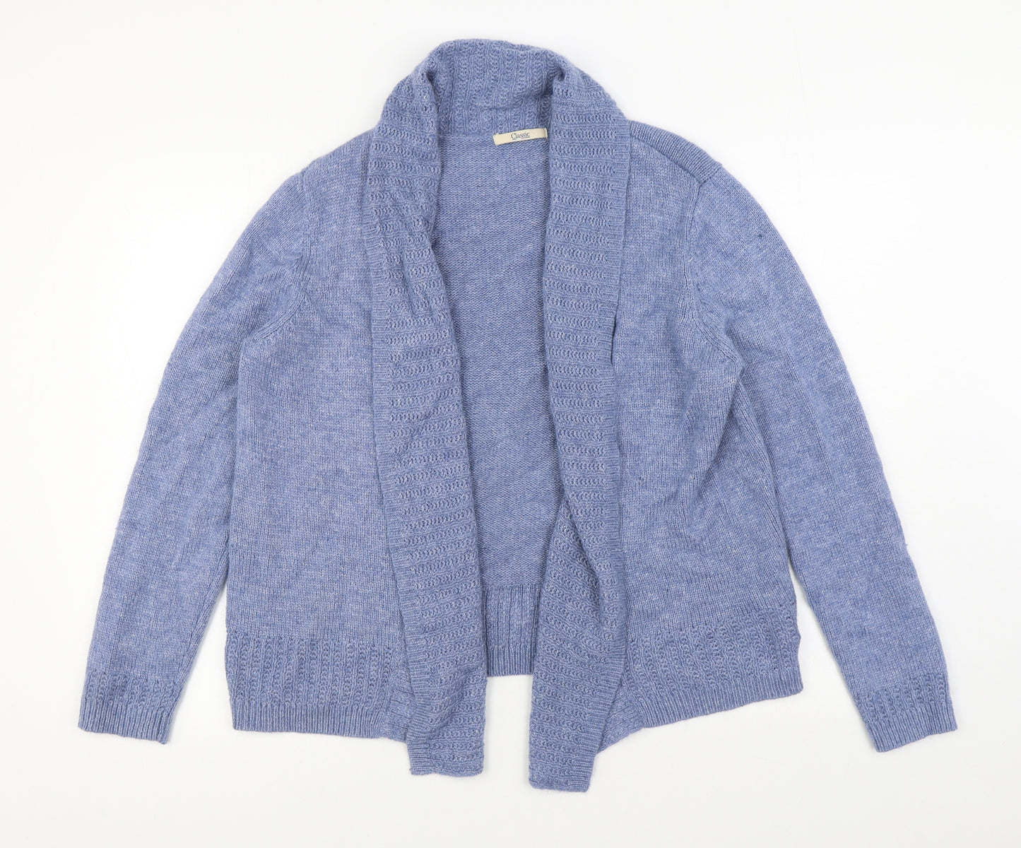 Marks and Spencer Womens Blue V-Neck  Viscose Cardigan Jumper Size 18