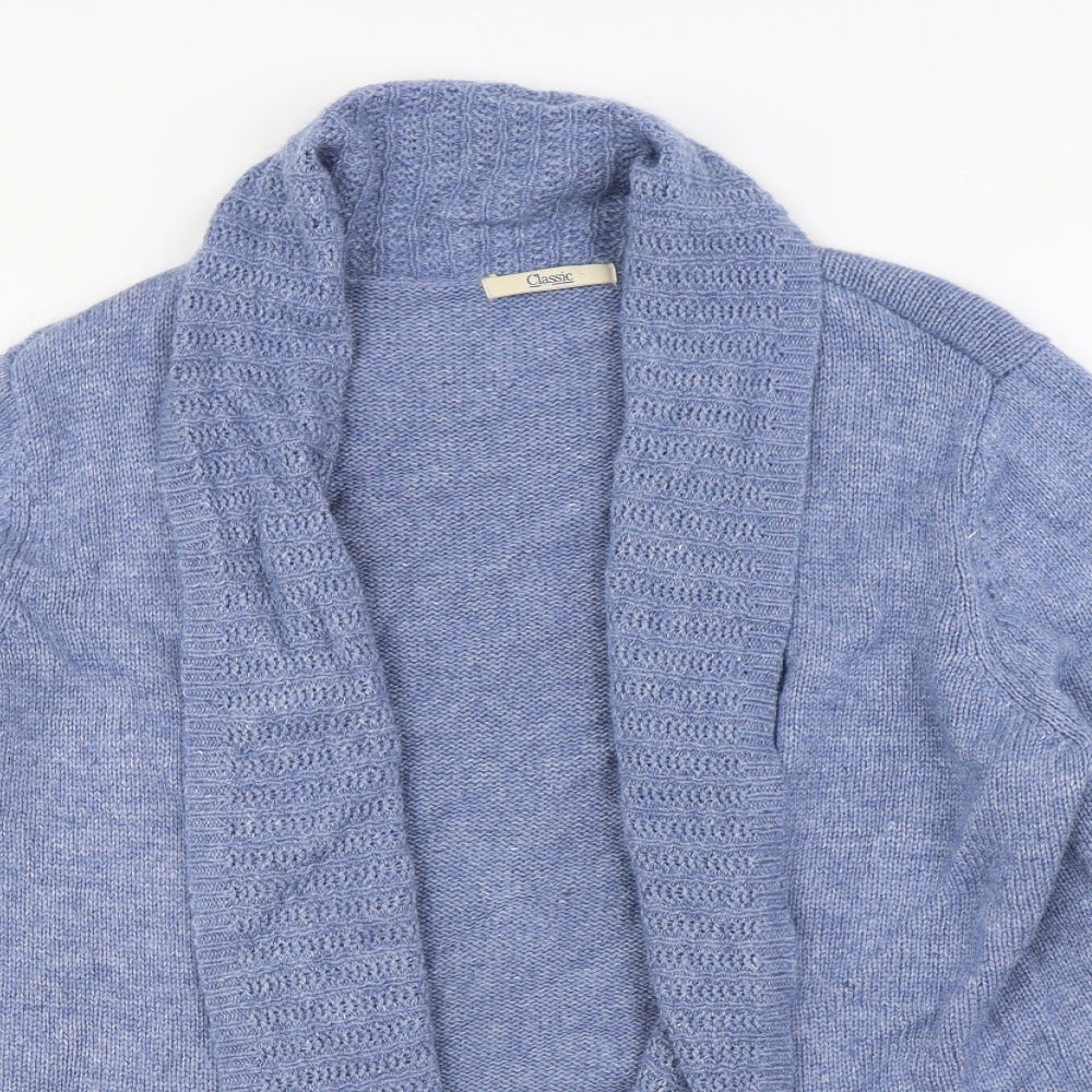 Marks and Spencer Womens Blue V-Neck  Viscose Cardigan Jumper Size 18