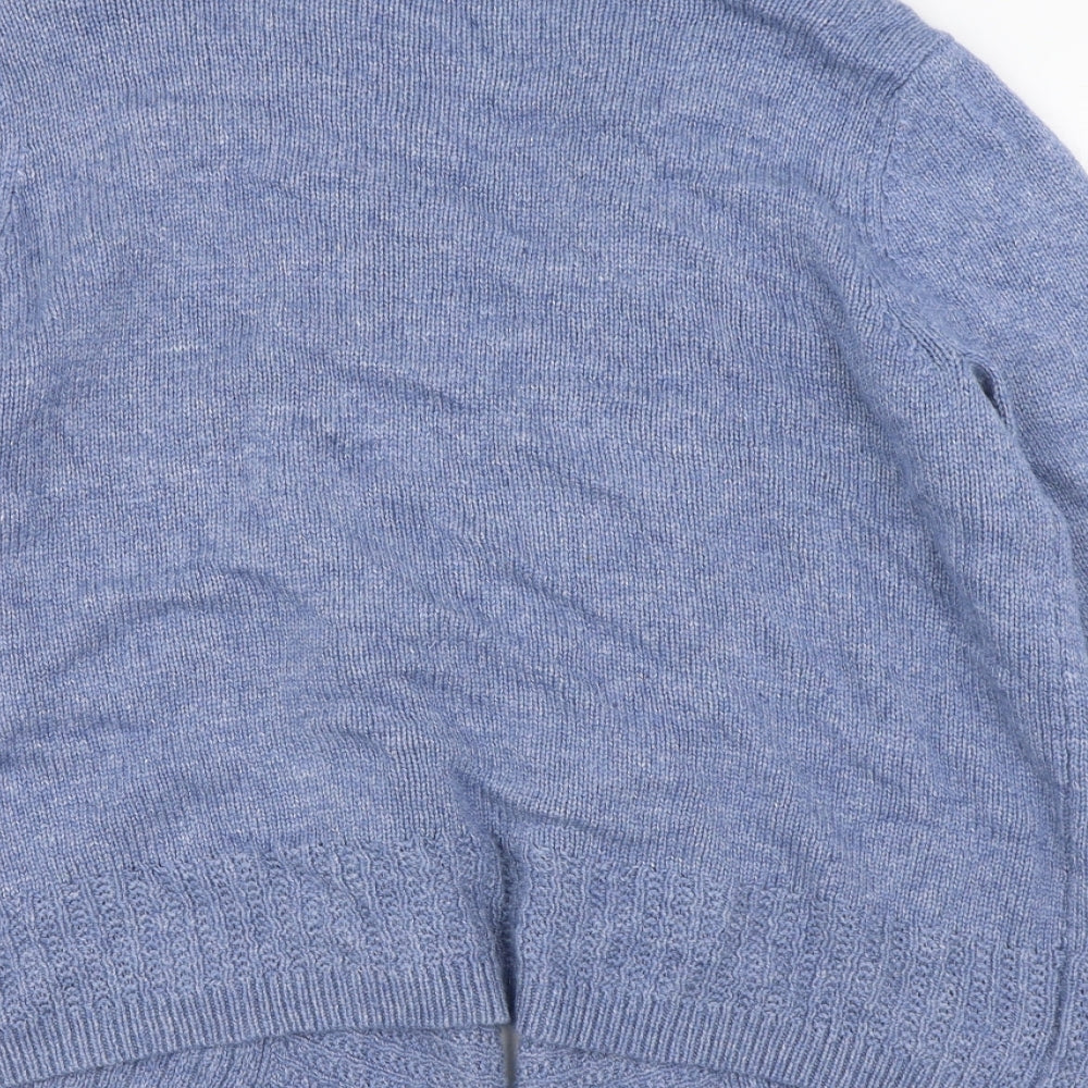 Marks and Spencer Womens Blue V-Neck  Viscose Cardigan Jumper Size 18