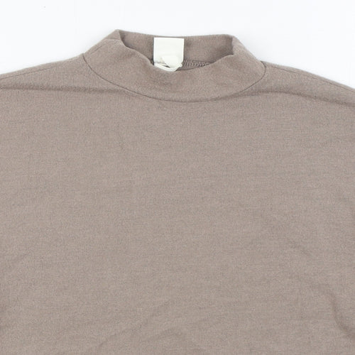 H&M Womens Beige Round Neck  Viscose Pullover Jumper Size XS