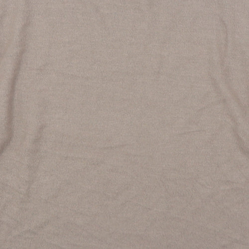 H&M Womens Beige Round Neck  Viscose Pullover Jumper Size XS