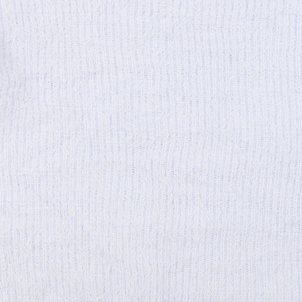 Primark Womens Blue V-Neck  Acrylic Pullover Jumper Size L