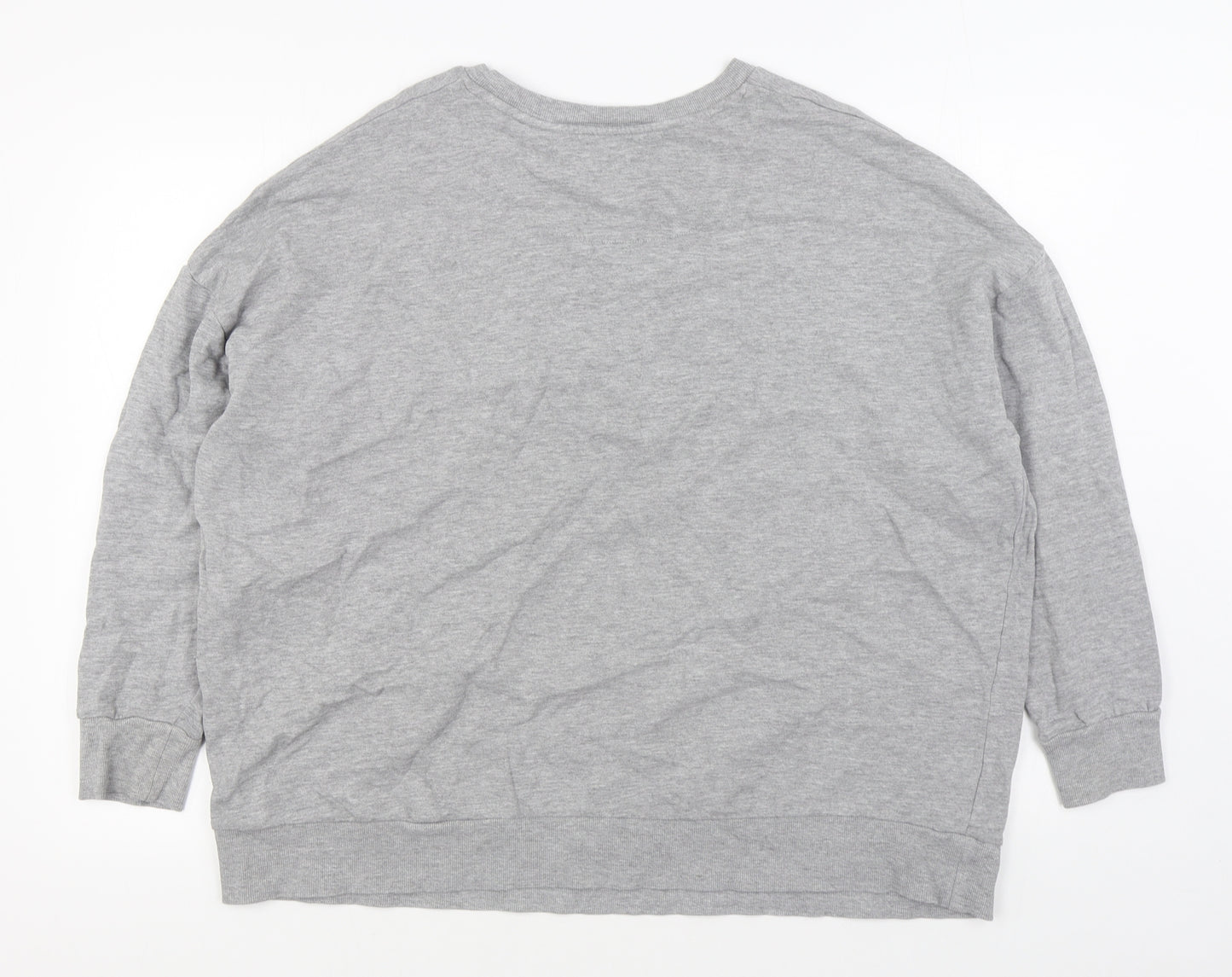Simply Be Womens Grey  Cotton Pullover Sweatshirt Size 24  Pullover