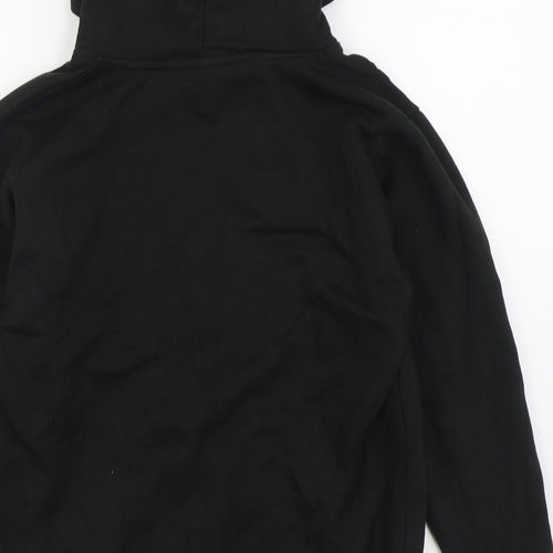 Uneek Mens Black  Cotton Pullover Hoodie Size S