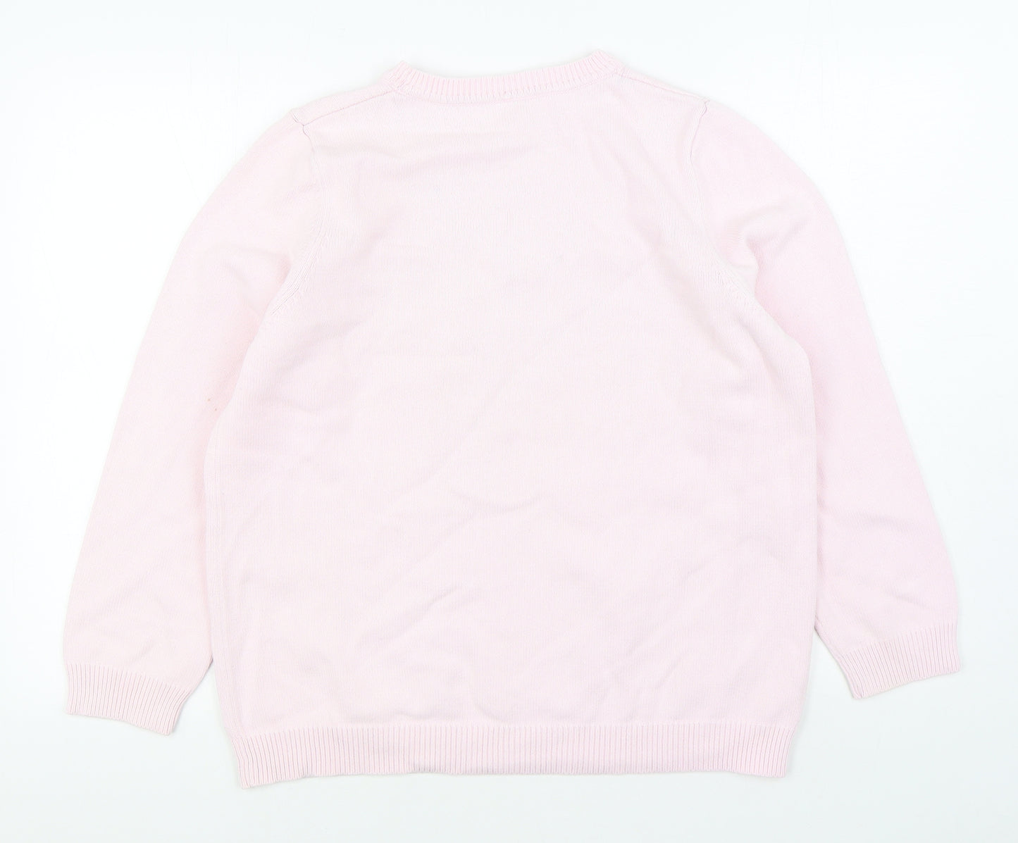 BHS Womens Pink Round Neck  Cotton Pullover Jumper Size 18