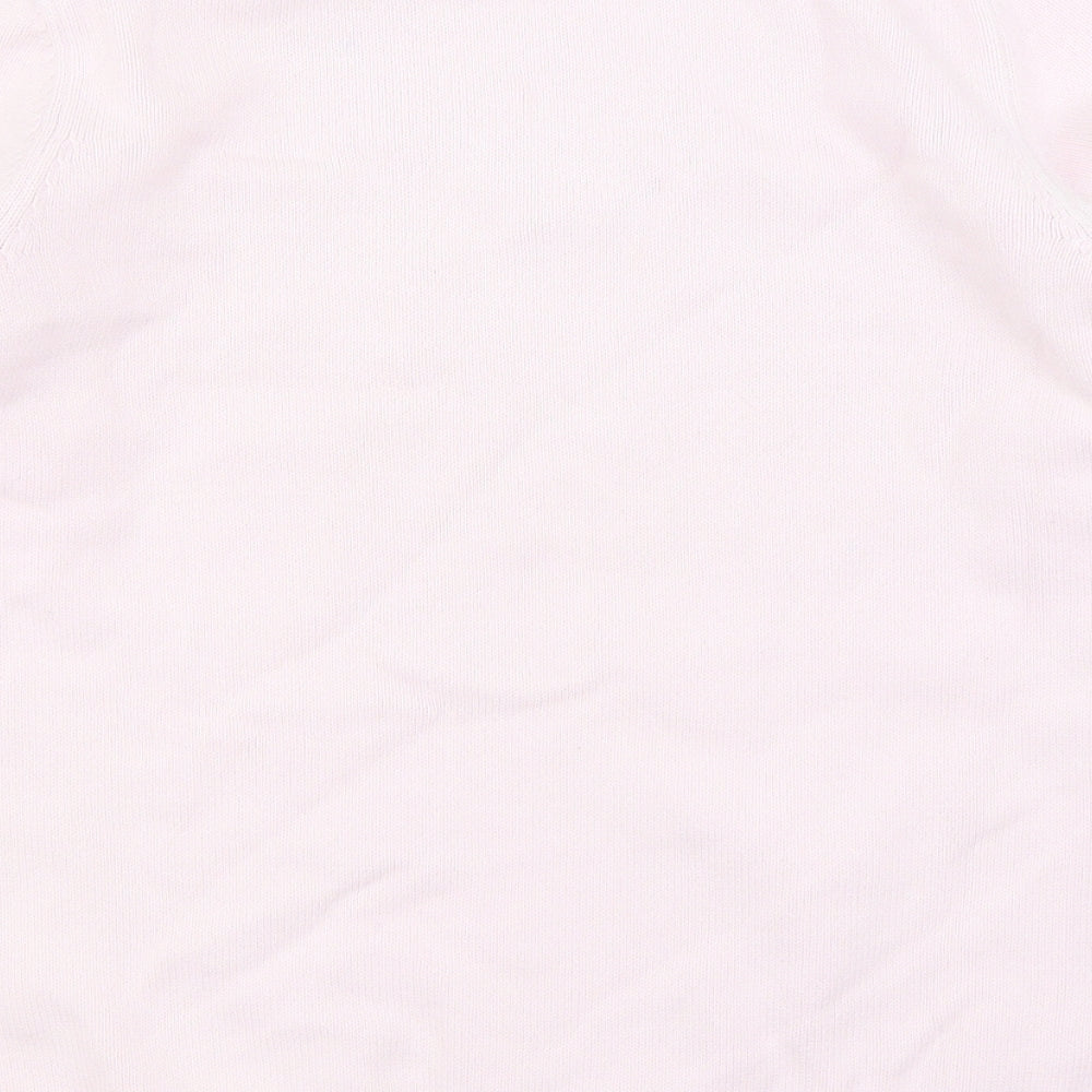 BHS Womens Pink Round Neck  Cotton Pullover Jumper Size 18