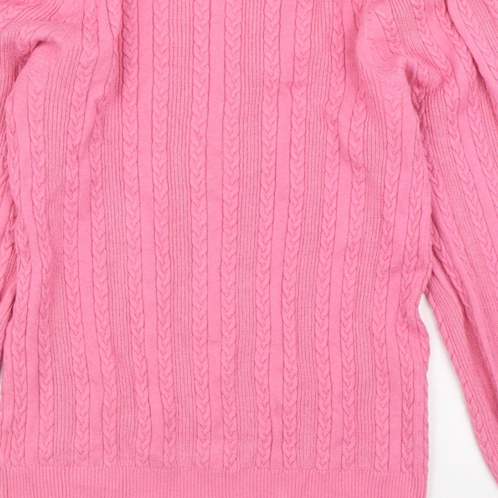F&F Womens Purple Square Neck  Viscose Pullover Jumper Size 14