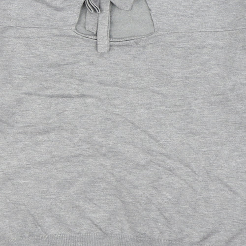 Dorothy Perkins Womens Grey Round Neck  Viscose Pullover Jumper Size 10