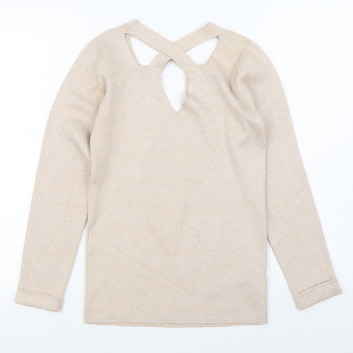 Dorothy Perkins Womens Pink Round Neck  Viscose Pullover Jumper Size 14