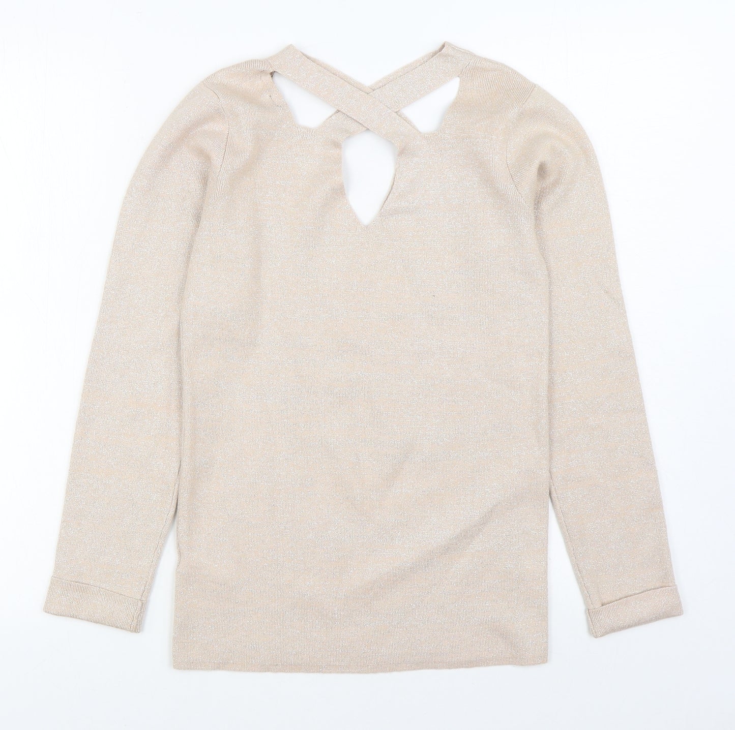 Dorothy Perkins Womens Pink Round Neck  Viscose Pullover Jumper Size 14