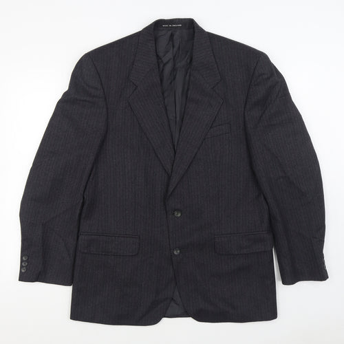The Label Mens Black  Wool Jacket Suit Jacket Size 40
