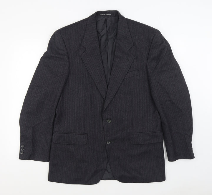 The Label Mens Black Wool Jacket Suit Jacket Size 40