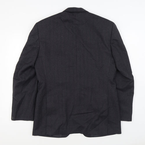 The Label Mens Black  Wool Jacket Suit Jacket Size 40