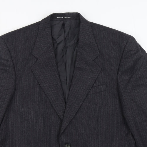 The Label Mens Black  Wool Jacket Suit Jacket Size 40