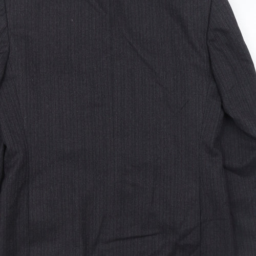 The Label Mens Black  Wool Jacket Suit Jacket Size 40