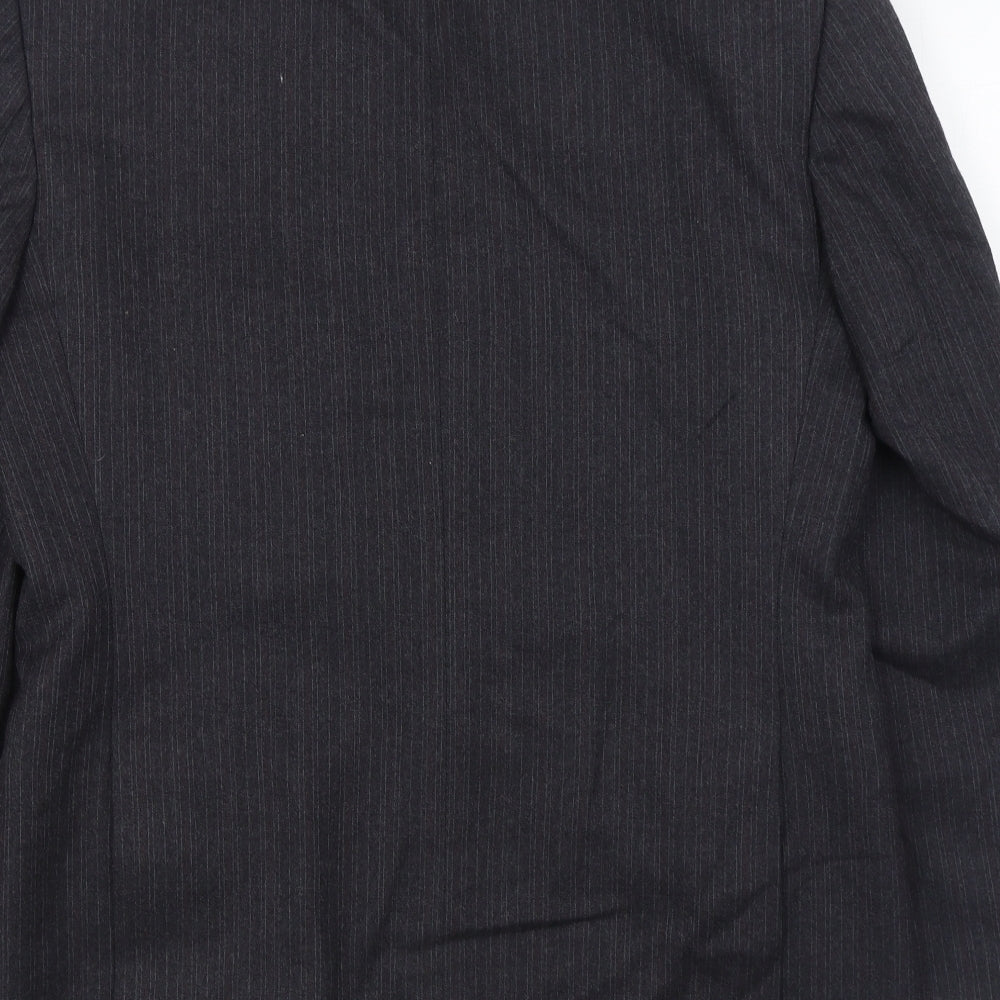 The Label Mens Black  Wool Jacket Suit Jacket Size 40