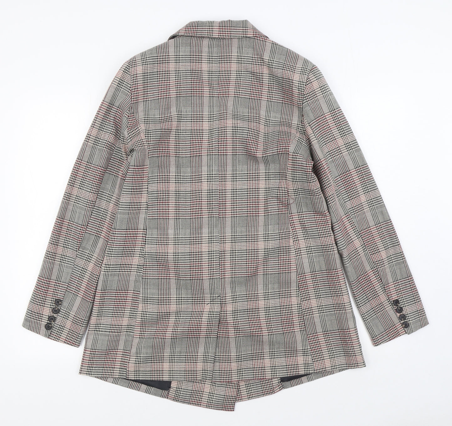 Nasty Gal Womens Multicoloured Plaid  Jacket Blazer Size M  Button