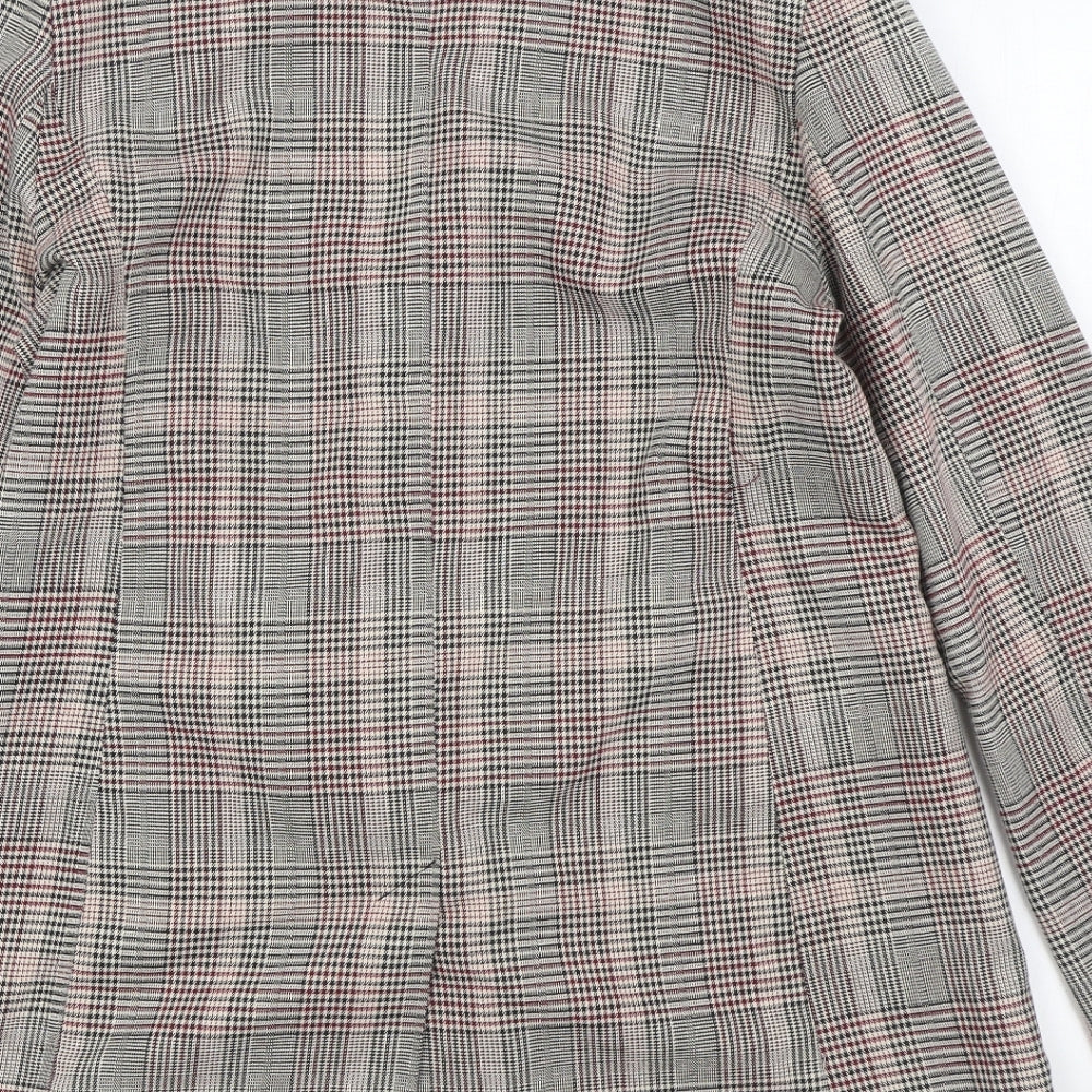 Nasty Gal Womens Multicoloured Plaid  Jacket Blazer Size M  Button