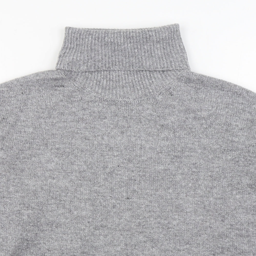 New Look Womens Grey Roll Neck  Polyester Pullover Jumper Size S