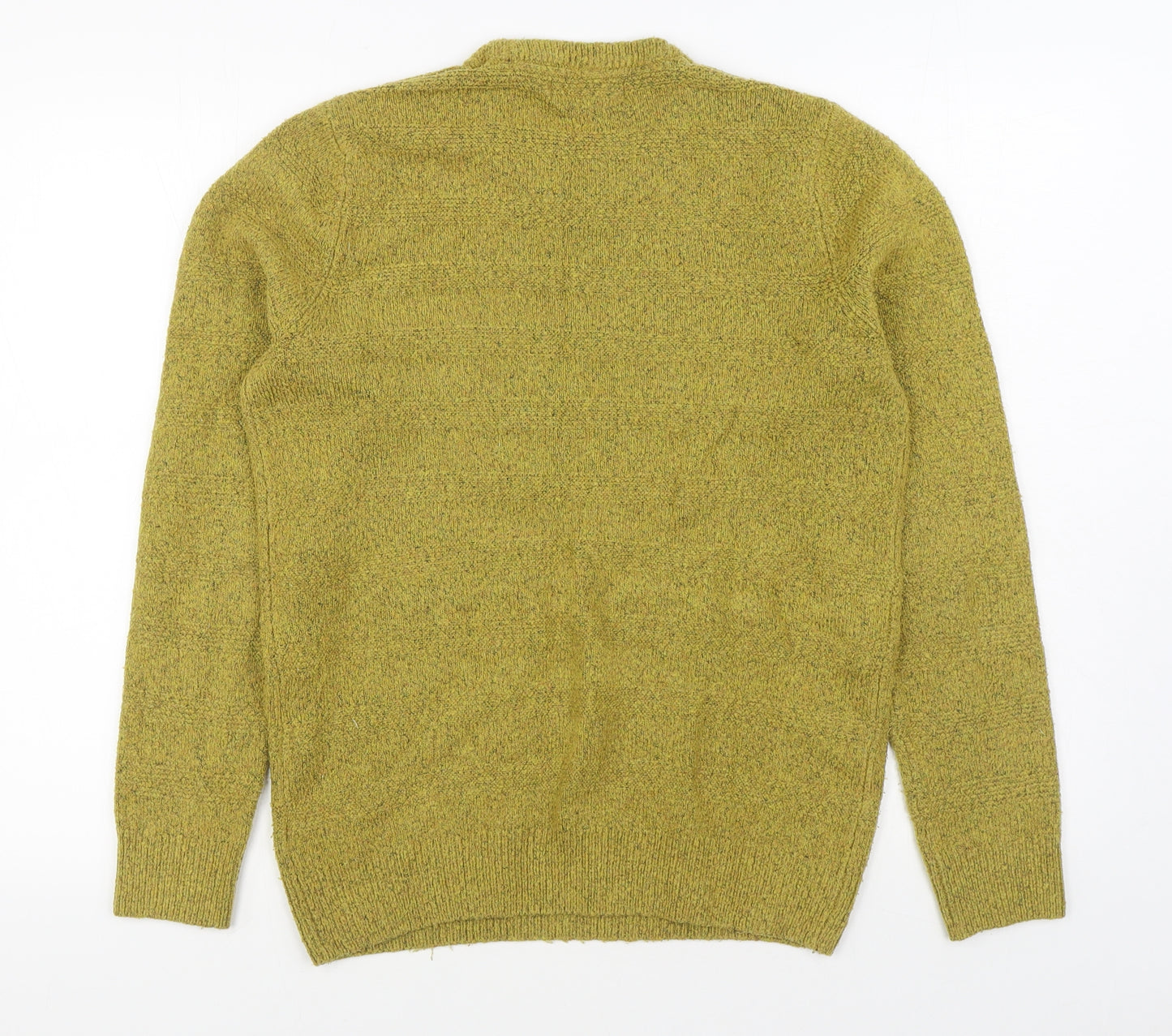 Marks and Spencer Womens Yellow Round Neck  Acrylic Pullover Jumper Size M