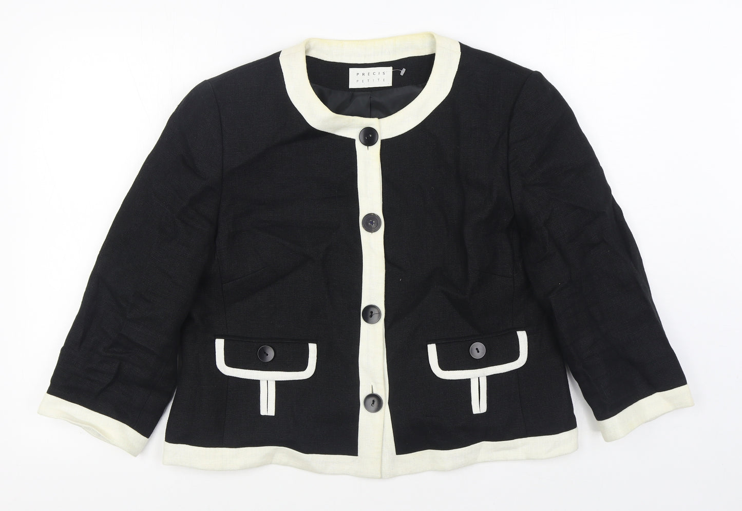 Precis Petite Womens Black   Jacket Blazer Size 16  Button