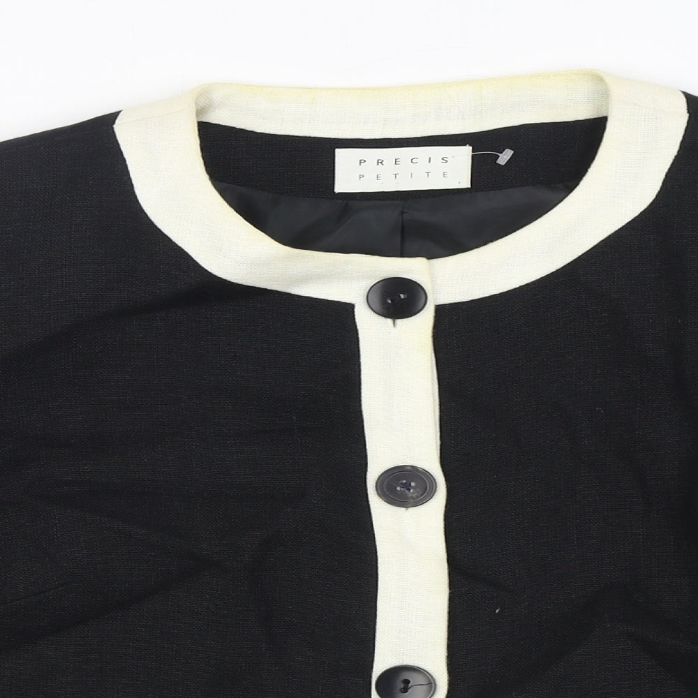 Precis Petite Womens Black   Jacket Blazer Size 16  Button