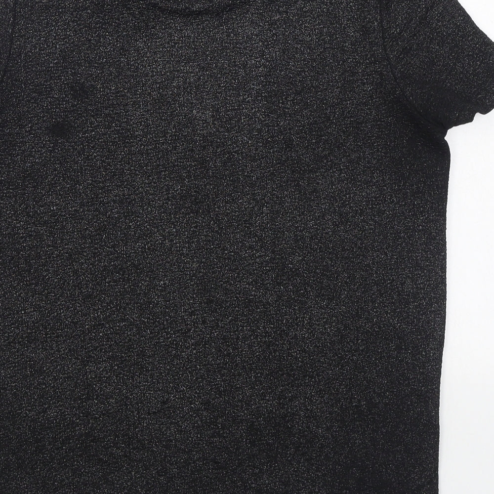NEXT Womens Black  Polyester Basic T-Shirt Size 8 Round Neck