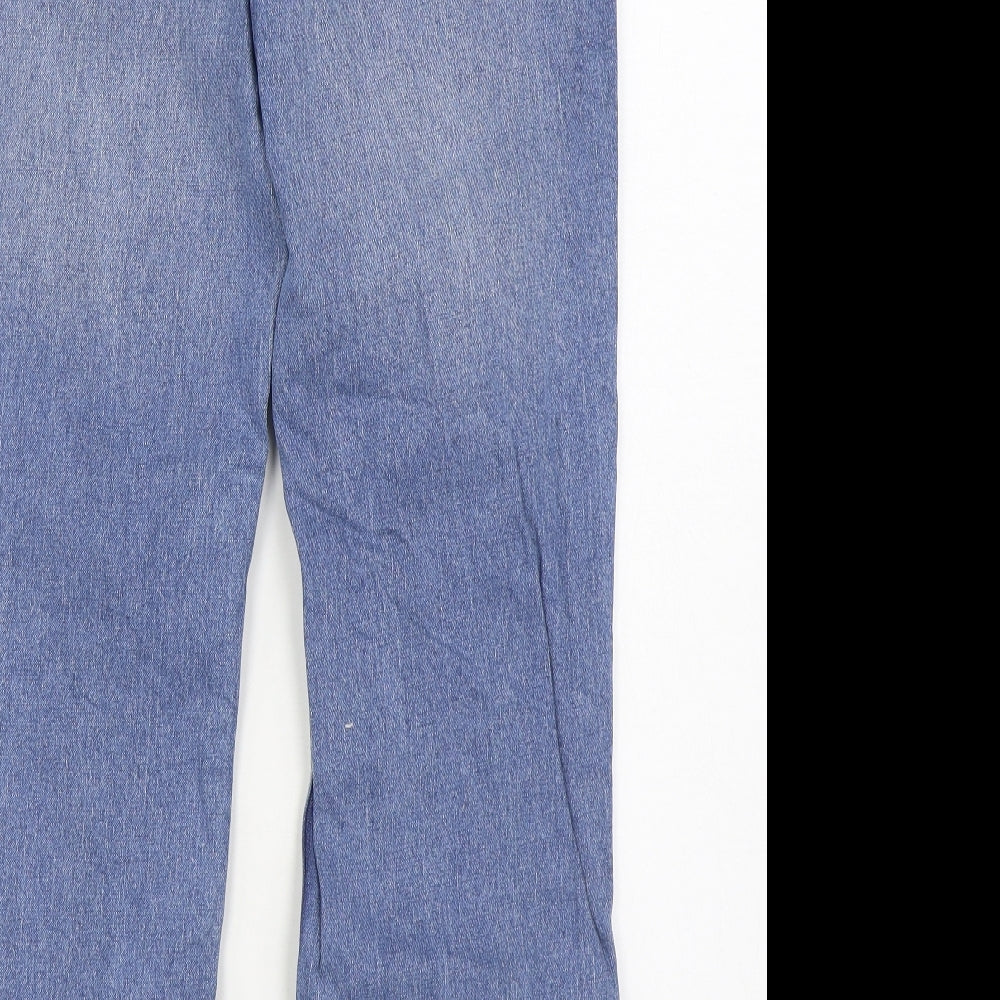 TU Mens Blue  Cotton Straight Jeans Size 36 in L30 in Regular Zip