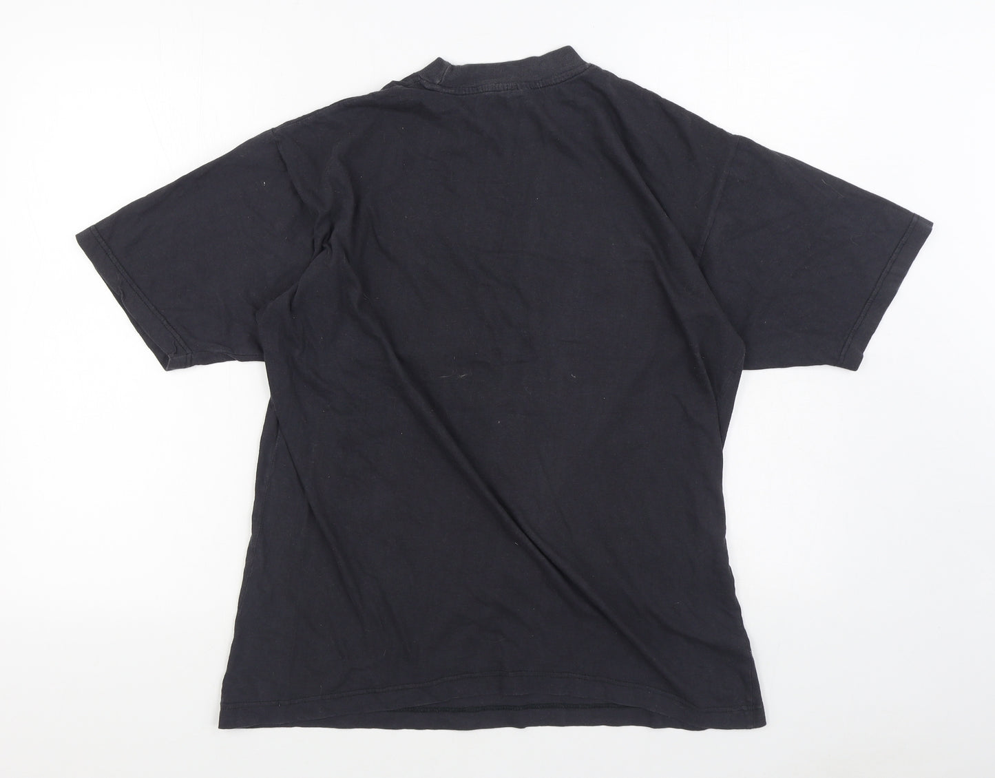 Preworn Mens Grey  Cotton  T-Shirt Size L Round Neck