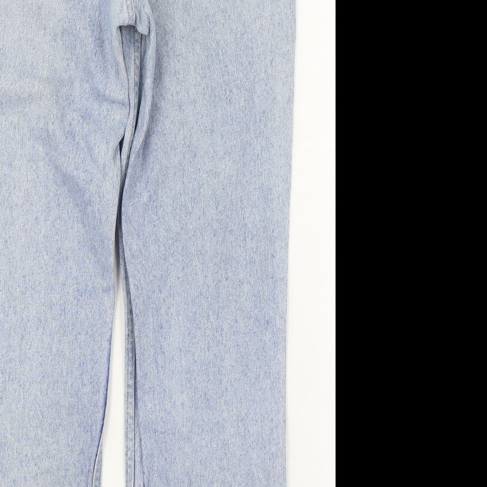 Authentic Basso Jeans Mens Blue  Cotton Straight Jeans Size 36 in L30 in Regular Zip