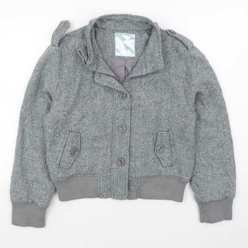 E-vie Womens Blue   Jacket  Size 18  Button