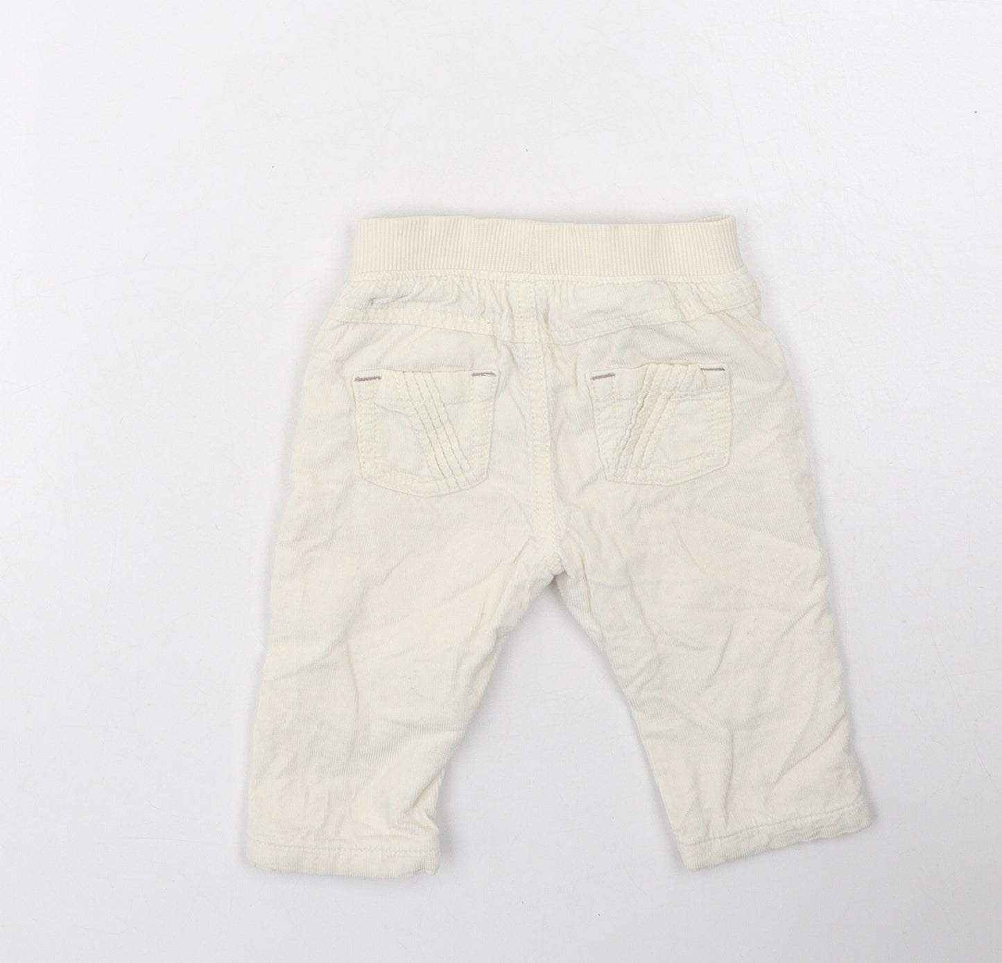 Marks and Spencer Girls Beige  Cotton Cargo Trousers Size 3-6 Months