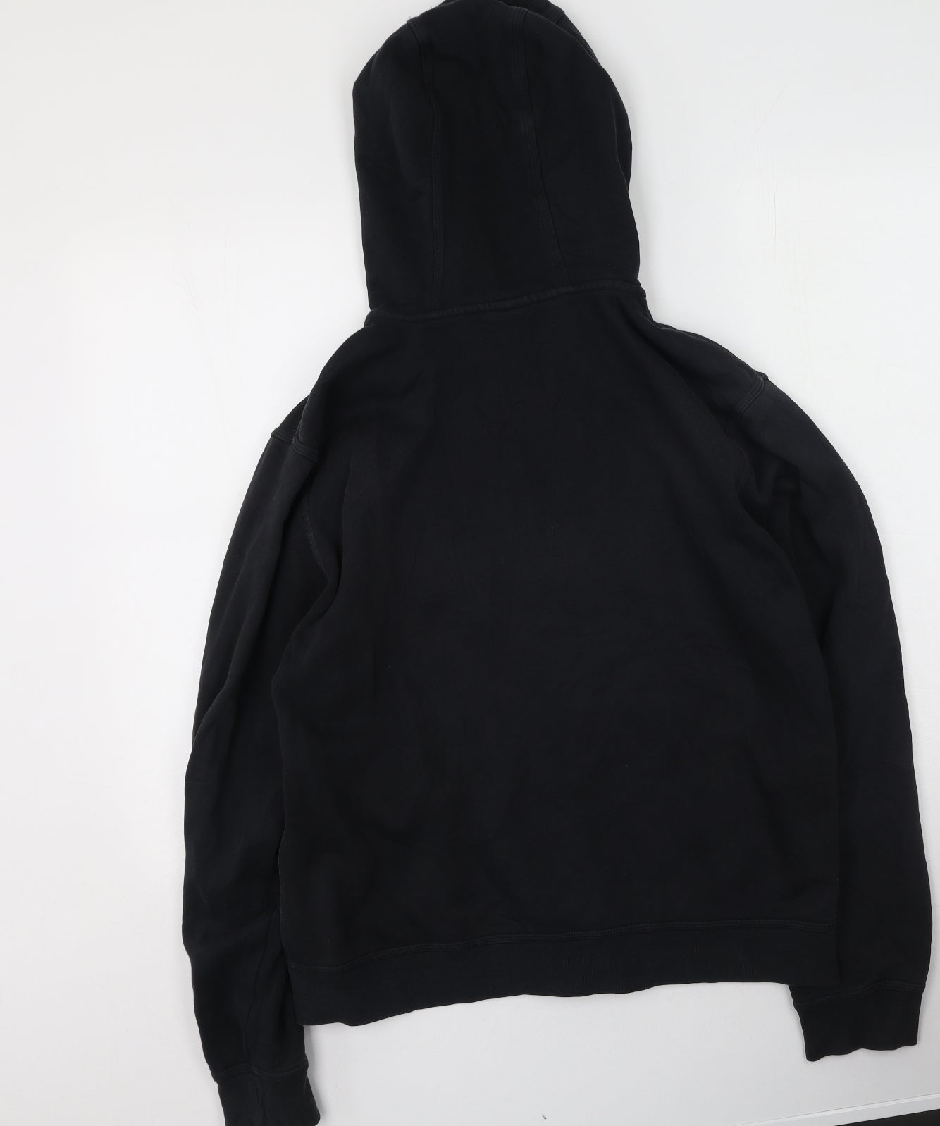 Nike  Mens Black Round Neck  Cotton Full Zip Jumper Size M