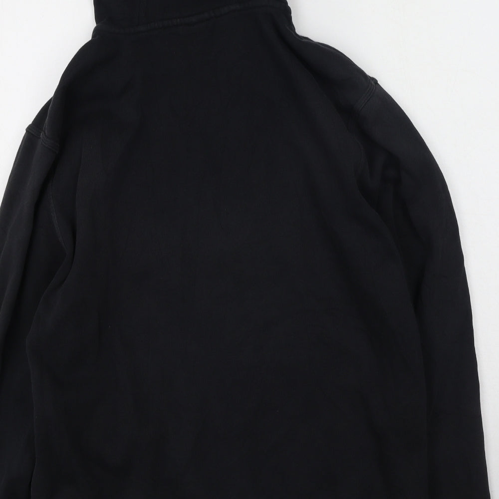 Nike  Mens Black Round Neck  Cotton Full Zip Jumper Size M