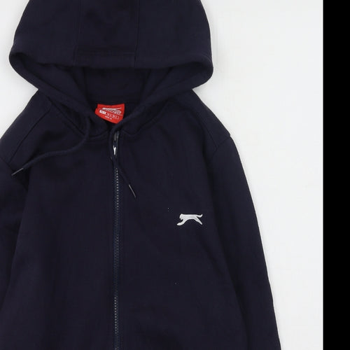 Slazenger Mens Blue Round Neck  Polyester Full Zip Jumper Size S