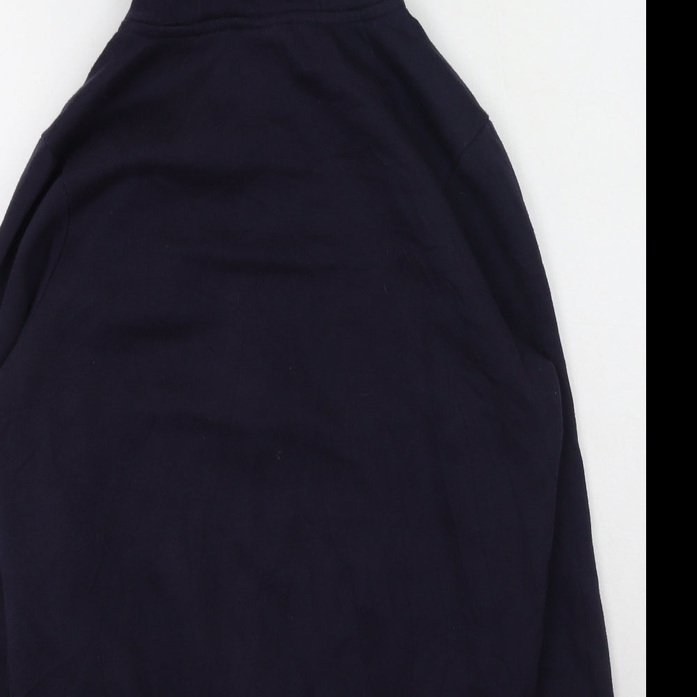 Slazenger Mens Blue Round Neck  Polyester Full Zip Jumper Size S