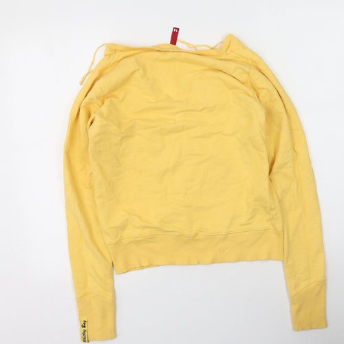 Divided Womens Yellow  Cotton Pullover Sweatshirt Size 14