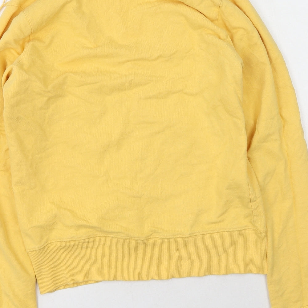 Divided Womens Yellow  Cotton Pullover Sweatshirt Size 14