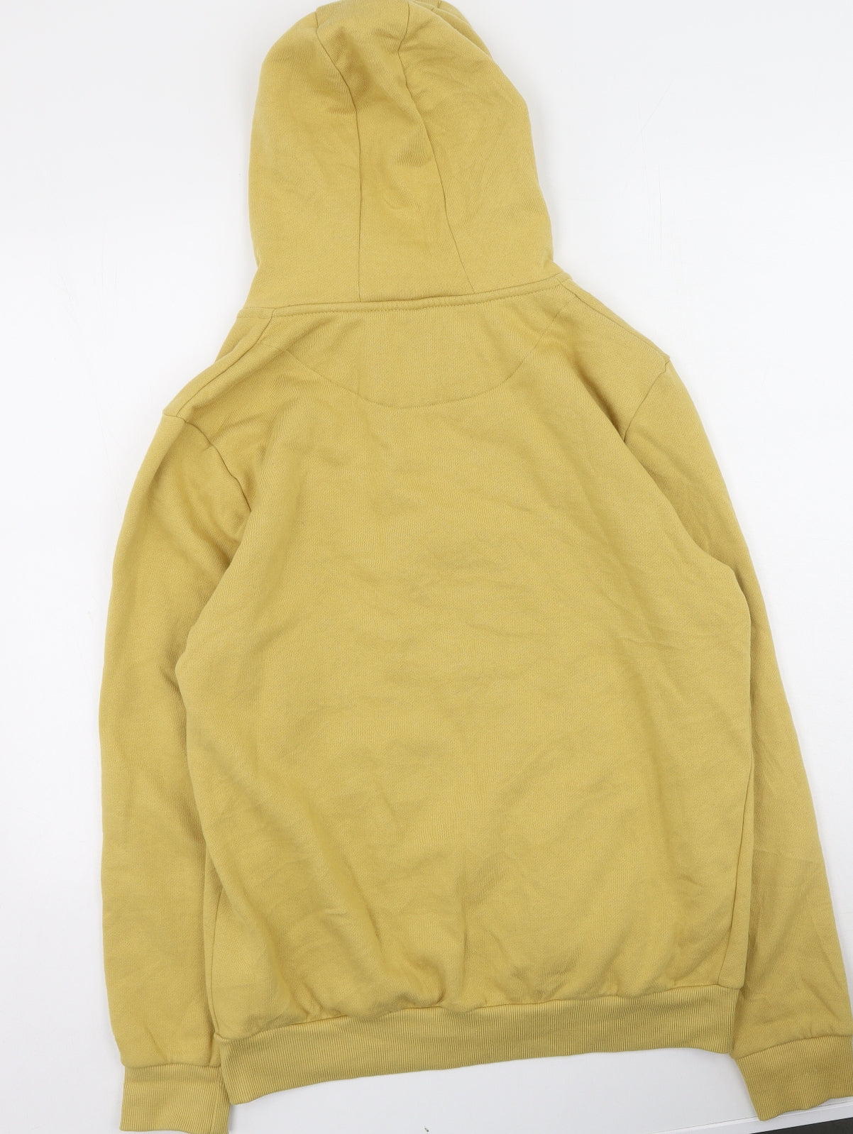 Primark Mens Yellow Round Neck  Cotton Full Zip Jumper Size L