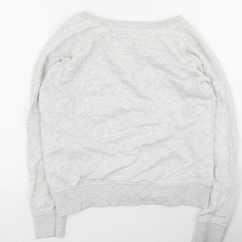 Only Womens Grey  Cotton Pullover Sweatshirt Size L