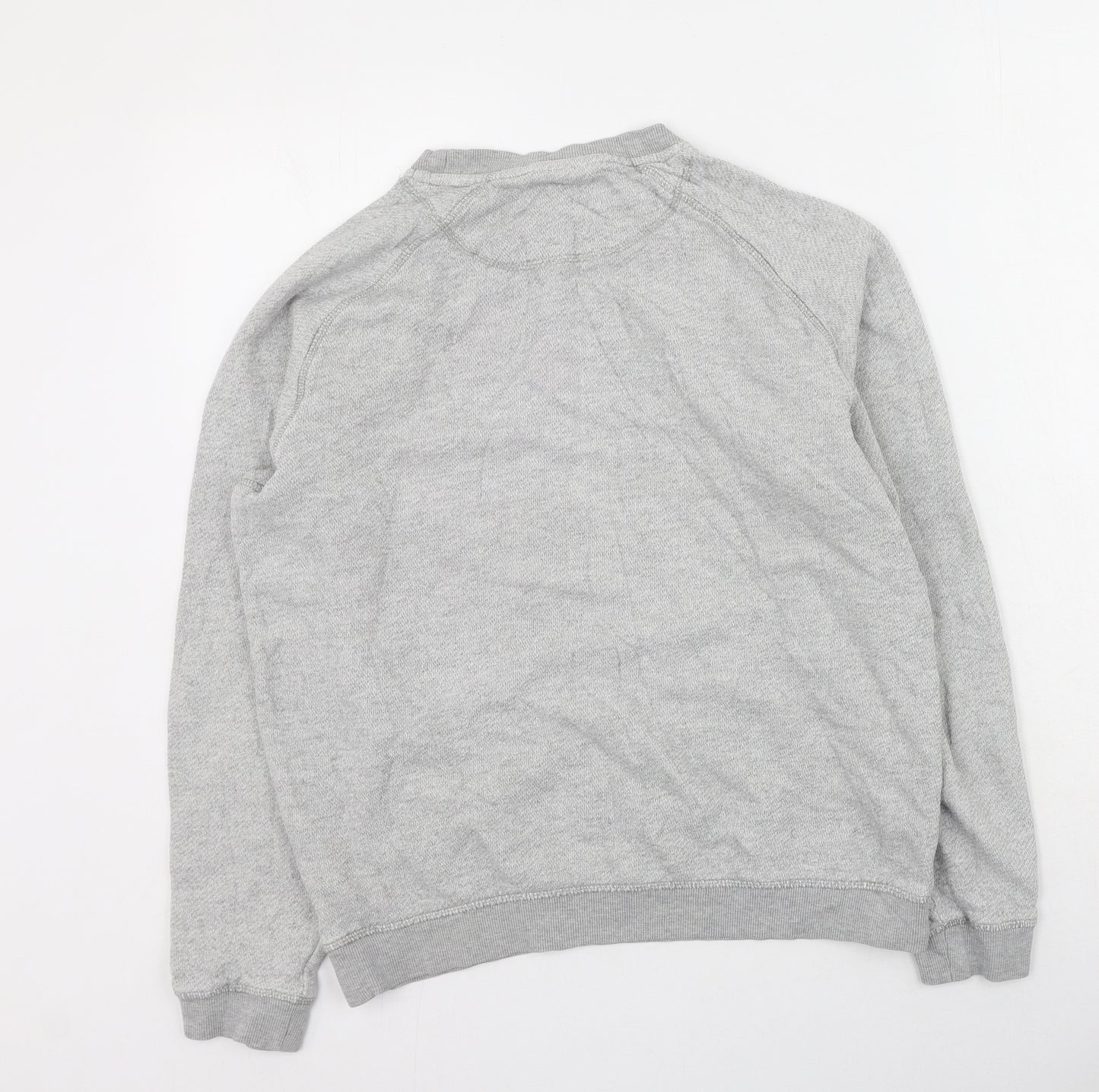 JACK & JONES Mens Grey  Cotton Pullover Sweatshirt Size M