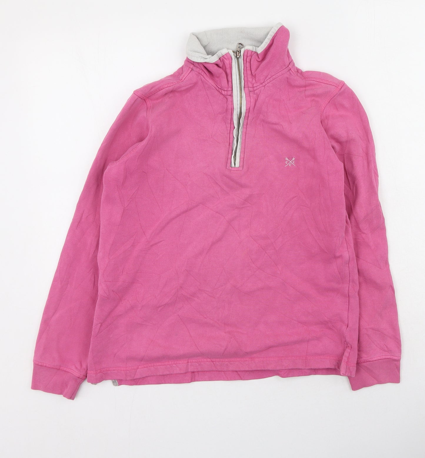 Crew Clothing Womens Pink  Cotton Pullover Sweatshirt Size 10