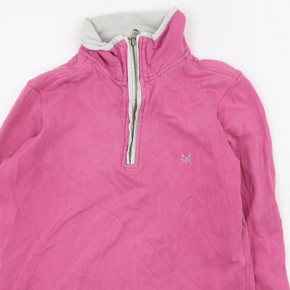 Crew Clothing Womens Pink  Cotton Pullover Sweatshirt Size 10