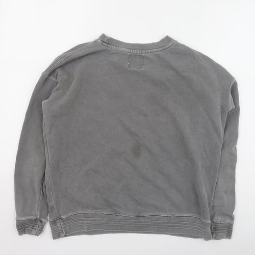 Pull&Bear Mens Gold  Cotton Pullover Sweatshirt Size M