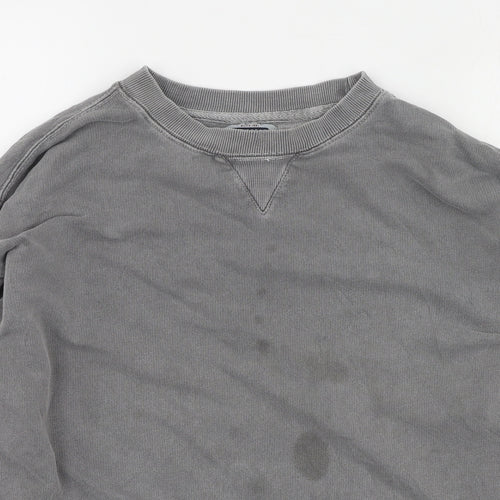 Pull&Bear Mens Gold  Cotton Pullover Sweatshirt Size M