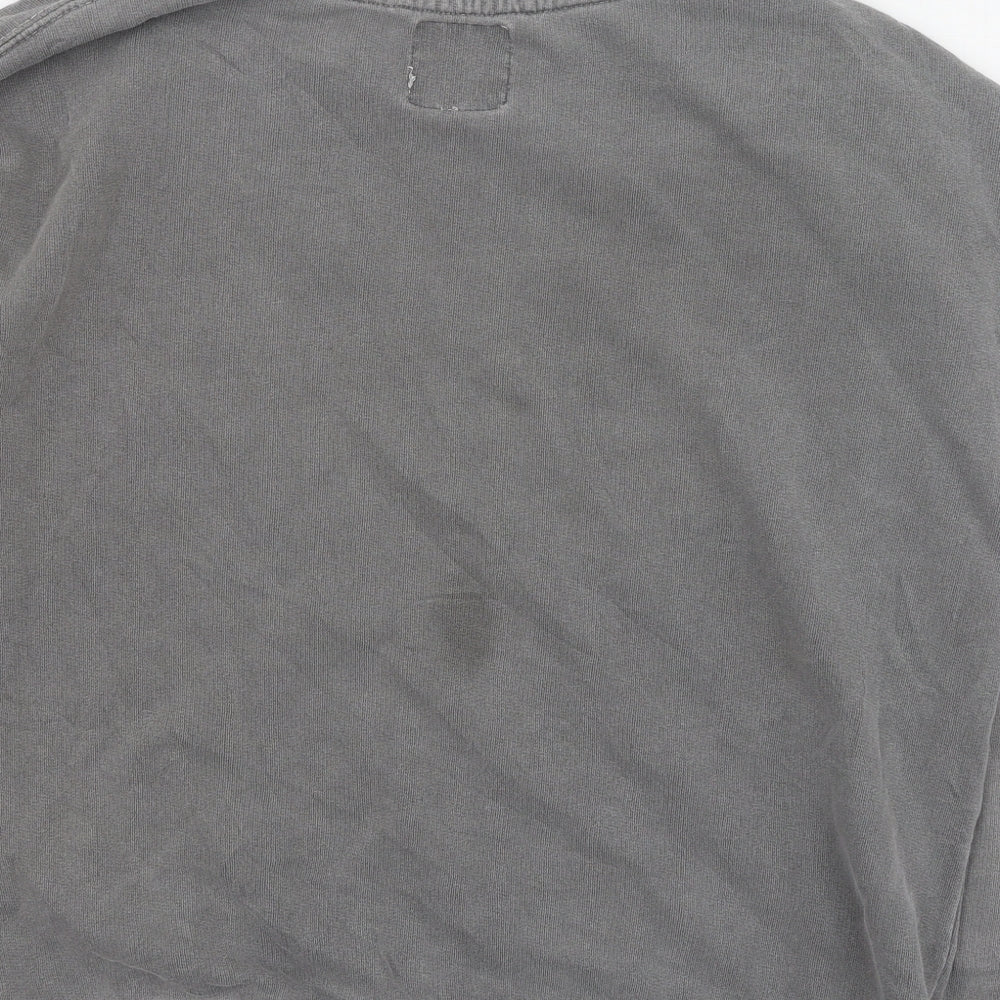 Pull&Bear Mens Gold  Cotton Pullover Sweatshirt Size M