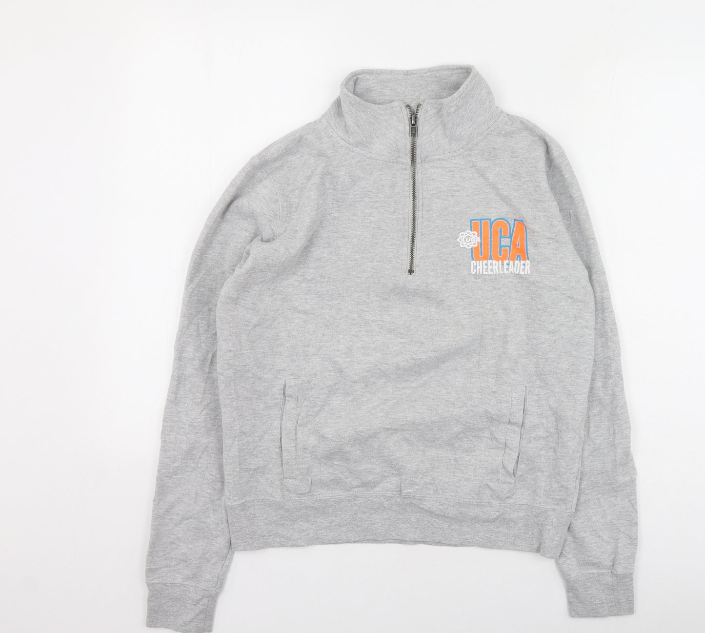 Varsity Womens Grey  Cotton Pullover Sweatshirt Size L