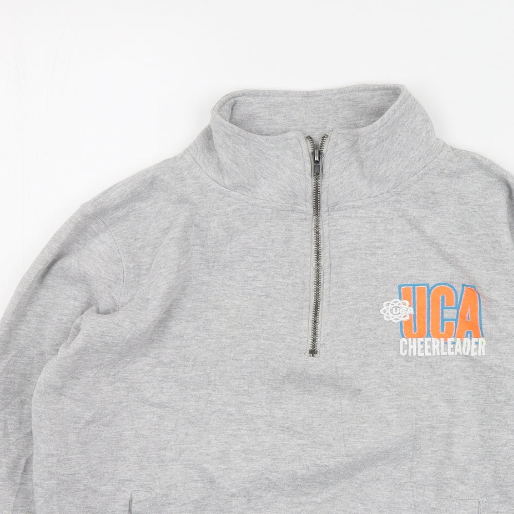 Varsity Womens Grey  Cotton Pullover Sweatshirt Size L