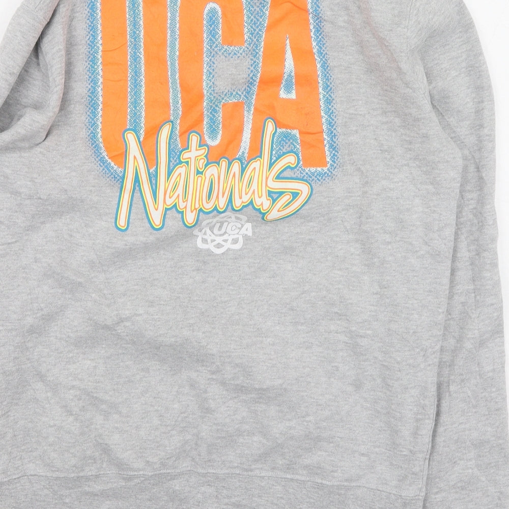 Varsity Womens Grey  Cotton Pullover Sweatshirt Size L